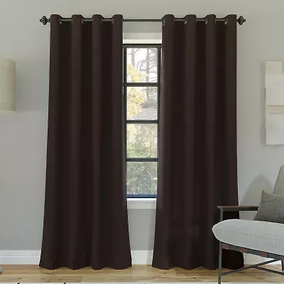 Sun Zero Oslo Grommet Top Energy Saving 100% Blackout Single Curtain Panel