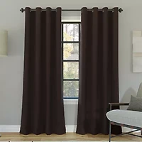 Sun Zero Oslo Grommet Top Energy Saving 100% Blackout Single Curtain Panel