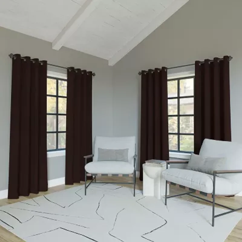 Sun Zero Oslo Grommet Top Energy Saving 100% Blackout Single Curtain Panel