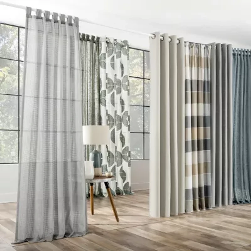 Archaeo Avnia Tab Top Light-Filtering Single Curtain Panel