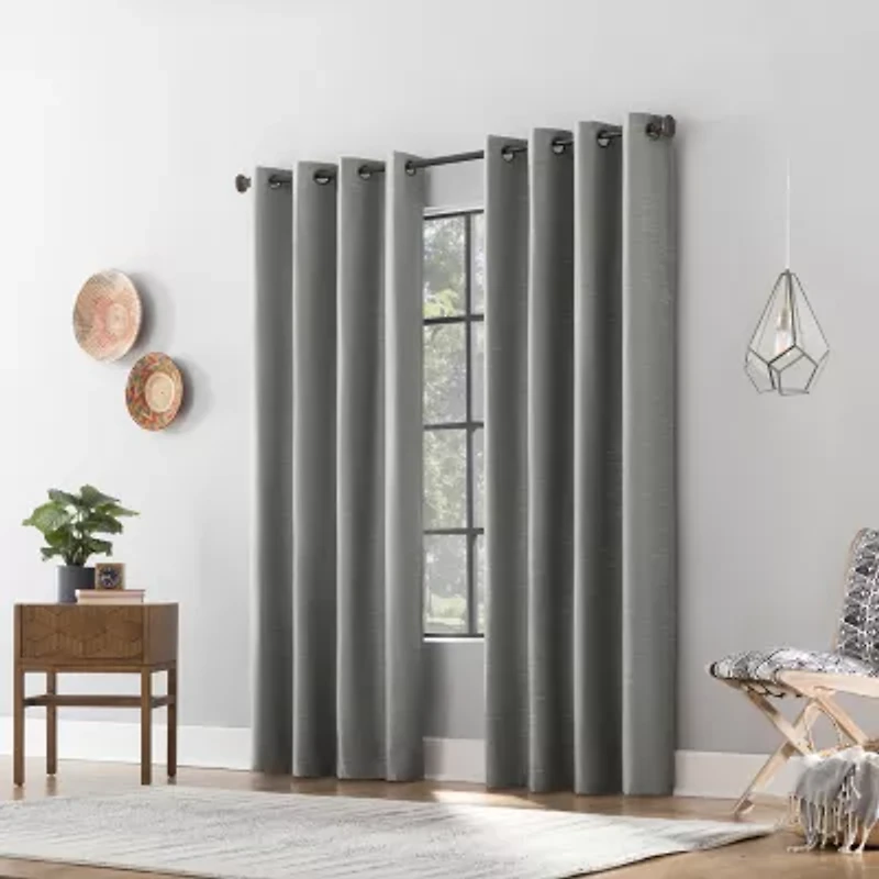 Archaeo Gelso Grommet Top 100% Blackout Single Curtain Panel
