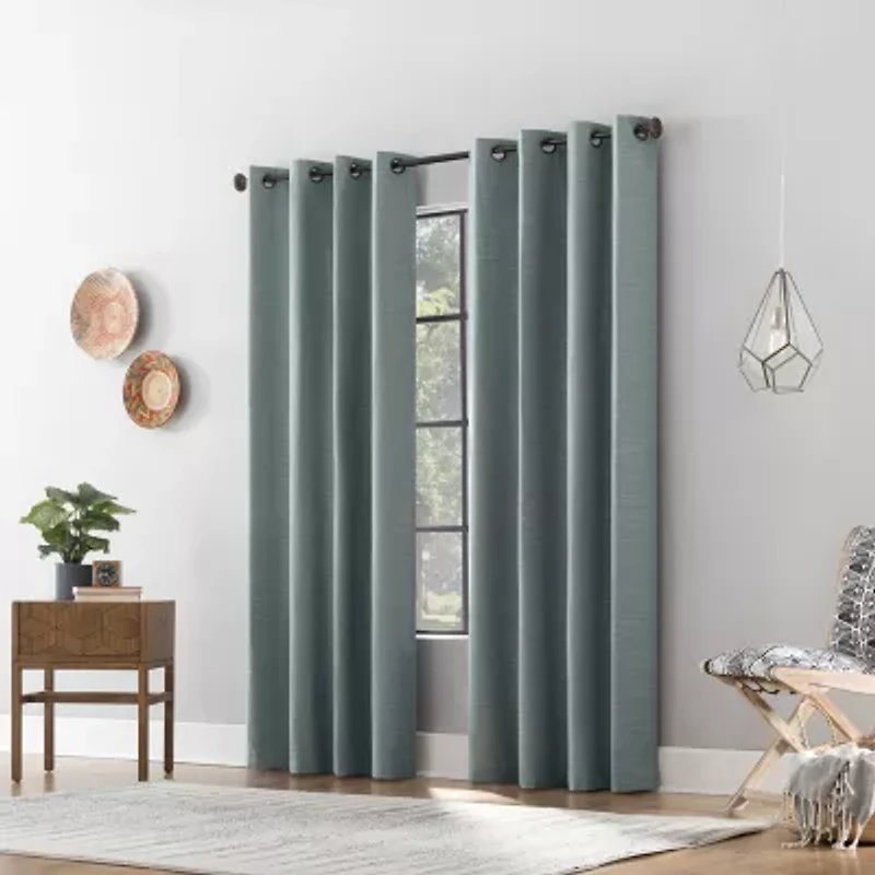 Archaeo Gelso Grommet Top 100% Blackout Single Curtain Panel