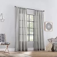 Archaeo Raya Rod Pocket Light-Filtering Single Curtain Panel