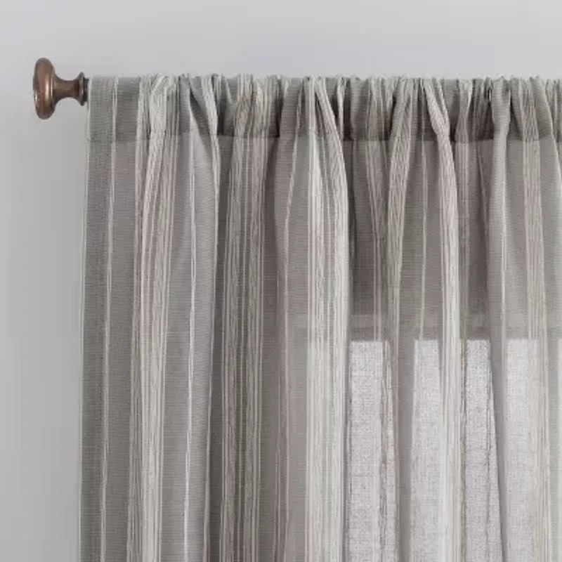 Archaeo Raya Rod Pocket Light-Filtering Single Curtain Panel