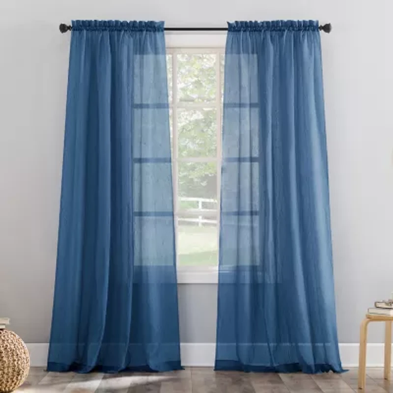 No 918 Erica Rod Pocket Sheer Single Curtain Panel