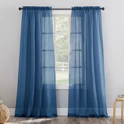 No 918 Erica Rod Pocket Sheer Single Curtain Panel