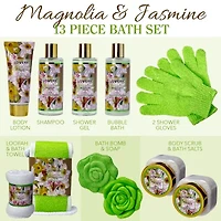 Lovery Magnolia And Jasmine Home Bath Set - 13pc Body Care Spa Kit