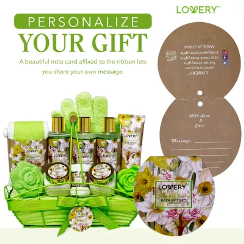 Lovery Magnolia And Jasmine Home Bath Set - 13pc Body Care Spa Kit