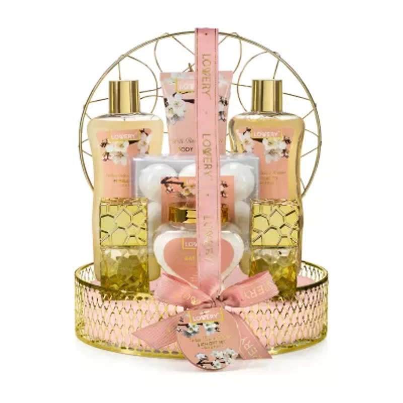 Lovery White Rose And Jasmine Spa Gift - 13pc Gold Perfume Set