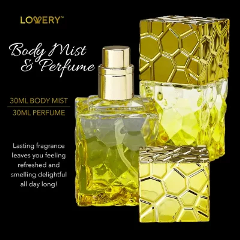 Lovery White Rose And Jasmine Spa Gift - 13pc Gold Perfume Set