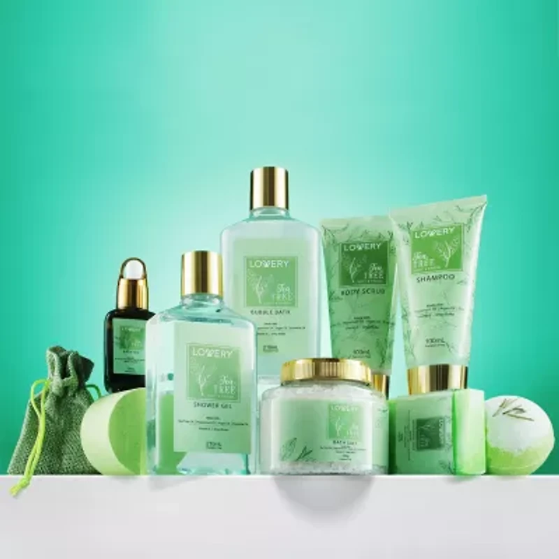 Lovery Tea Tree Home Bath Set - 15pc Aromatherapy Gift