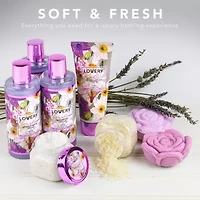 Lovery Lavender Vanilla Gift Set - 13pc Bath And Body Basket