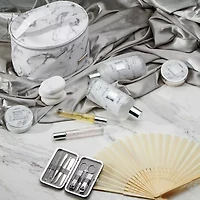 Lovery White Marble Scented Massage Kit - 19pc Relaxation Body Spa Bag