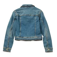 Thereabouts Little & Big Kid Girls Denim Lightweight Puffer Jacket