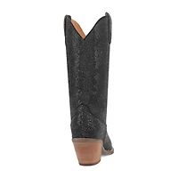 Dingo Womens Silver Dollar Stacked Heel Cowboy Boots