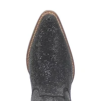 Dingo Womens Silver Dollar Stacked Heel Cowboy Boots