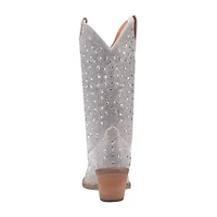Dingo Womens Silver Dollar Stacked Heel Cowboy Boots