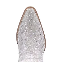 Dingo Womens Silver Dollar Stacked Heel Cowboy Boots