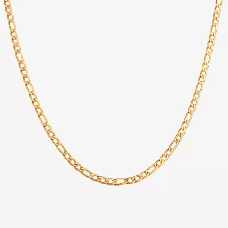 Shaquille O'Neal XLG Mens Stainless Steel 22 Inch Figaro Chain Necklace