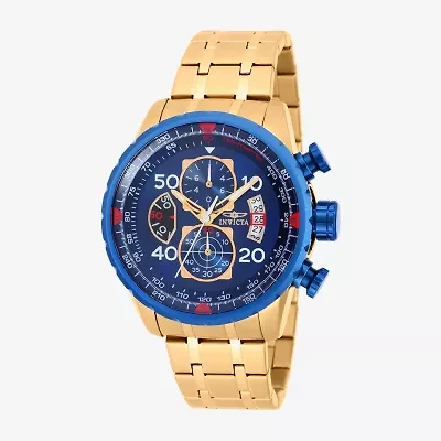 Invicta Mens Gold Tone Stainless Steel Bracelet Watch