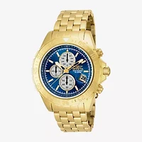 Invicta Aviator Mens Chronograph Gold Tone Stainless Steel Bracelet Watch 18855