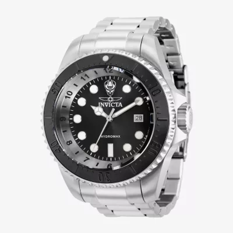 Invicta Mens Silver Tone Stainless Steel Bracelet Watch 38018