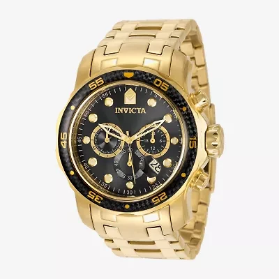 Invicta Mens Gold Tone Stainless Steel Bracelet Watch 35398
