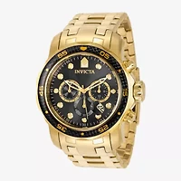 Invicta Mens Gold Tone Stainless Steel Bracelet Watch 35398