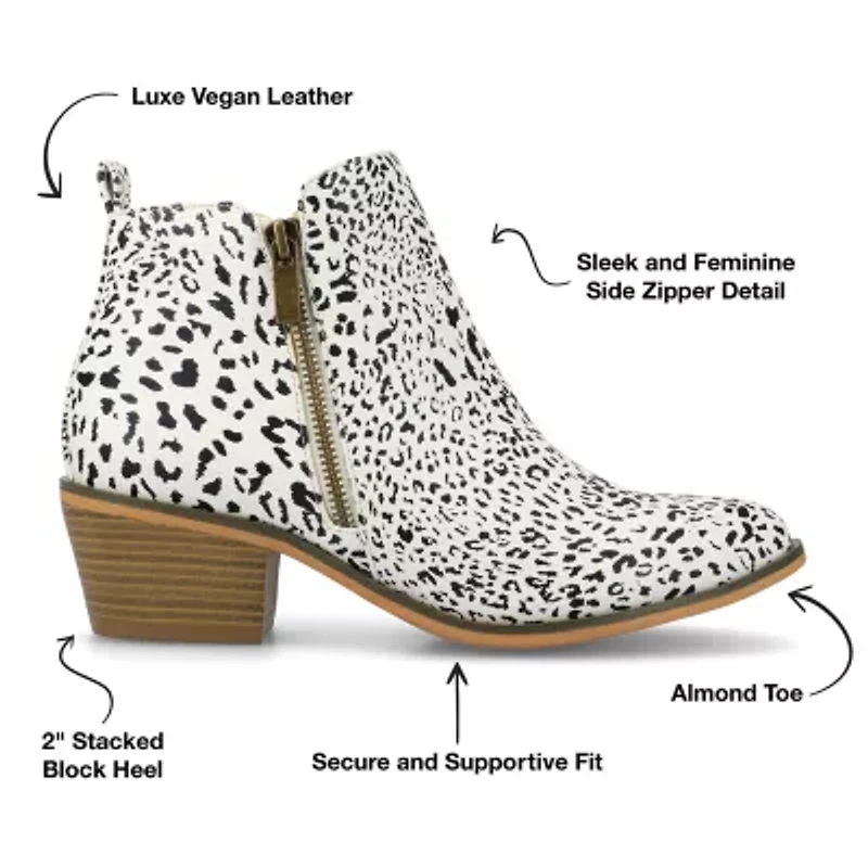 Journee Collection Womens Rebel Booties Block Heel
