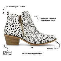 Journee Collection Womens Rebel Booties Block Heel