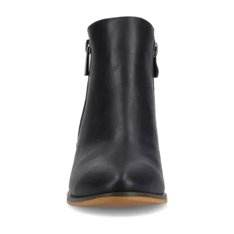 Journee Collection Womens Rebel Booties Block Heel