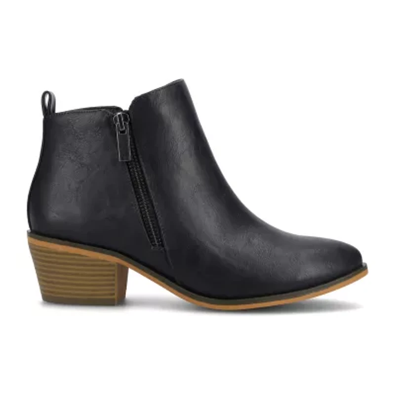 Journee Collection Womens Rebel Booties Block Heel