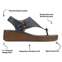 Journee Collection Womens Mckell Wedge Sandals