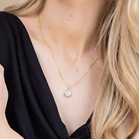Diamond Blossom (G / Si2) Womens 3/4 CT. T.W. Lab Grown White 10K Gold Round 18 Inch Pendant Necklace
