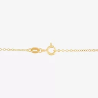 Womens White Mother Of Pearl 14K Gold Over Silver Round 18 Inch Pendant Necklace