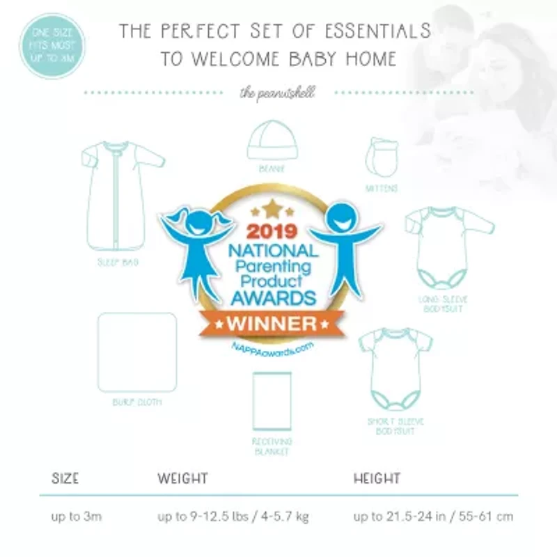 The Peanutshell Wilderlust 0-3m Baby Boys 23-pc. Baby Clothing Set