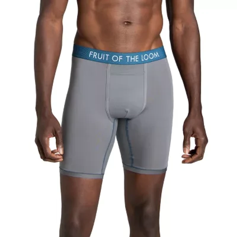 Fruit of the Loom Getaway Mens 3 Pack Long Leg Boxer Briefs 3gjllc1