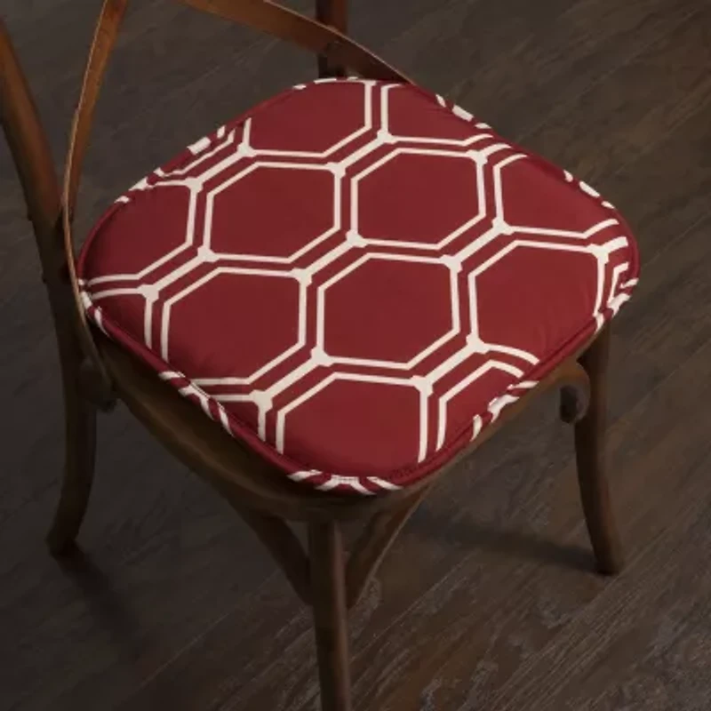 Sweet Home Collection™ Mirage Hexagonal Memory Foam No Slip Back 16" x Chair Pad Cushion