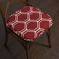 Sweet Home Collection™ Mirage Hexagonal Memory Foam No Slip Back 16" x Chair Pad Cushion
