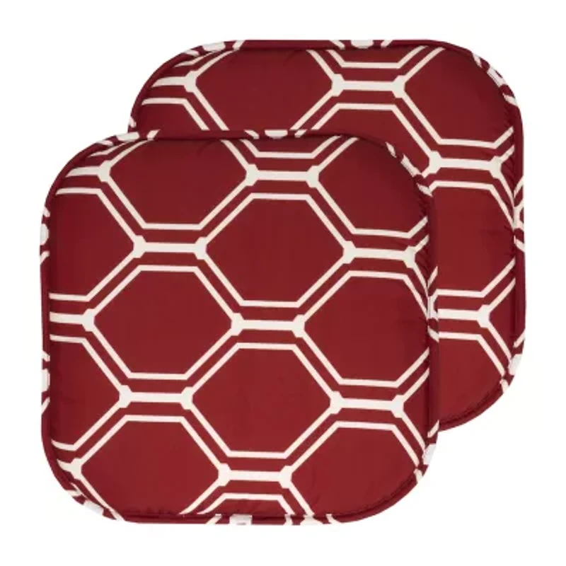 Sweet Home Collection™ Mirage Hexagonal Memory Foam No Slip Back 16" x Chair Pad Cushion
