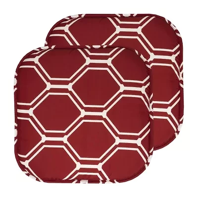 Sweet Home Collection™ Mirage Hexagonal Memory Foam No Slip Back 16" x Chair Pad Cushion