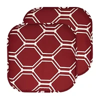 Sweet Home Collection™ Mirage Hexagonal Memory Foam No Slip Back 16" x Chair Pad Cushion