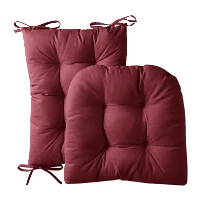 Sweet Home Collection™ Rocking Chair Cushion 2 Piece Tufted Non Slip Set of Upper and Lower Cushions