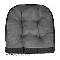 Sweet Home Collection™ Rocking Chair Cushion 2 Piece Tufted Non Slip Set of Upper and Lower Cushions
