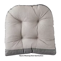 Sweet Home Collection™ Rocking Chair Cushion 2 Piece Tufted Non Slip Set of Upper and Lower Cushions