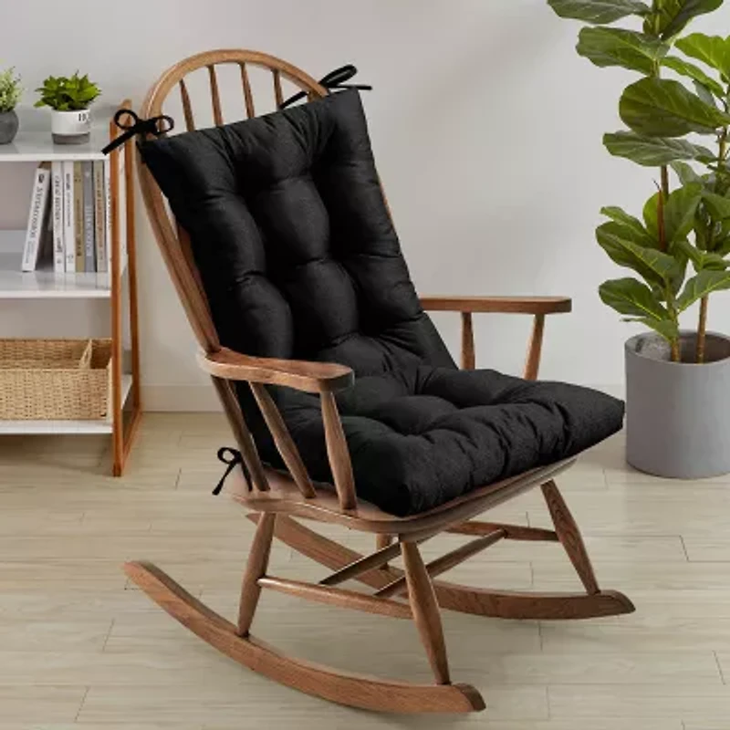 Sweet Home Collection™ Rocking Chair Cushion 2 Piece Tufted Non Slip Set of Upper and Lower Cushions