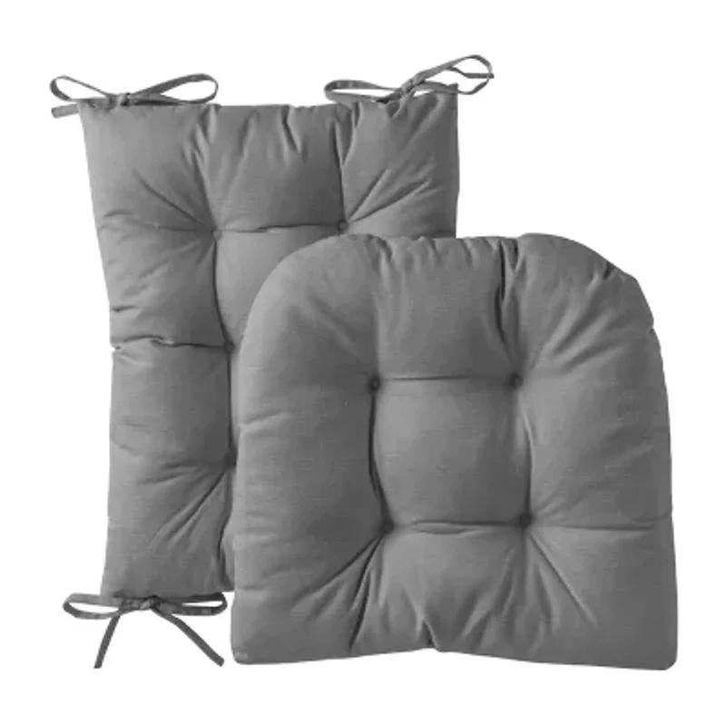 Sweet Home Collection™ Rocking Chair Cushion 2 Piece Tufted Non Slip Set of Upper and Lower Cushions