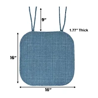 Sweet Home Collection™ Aria Memory Foam Non-Slip Chair Cushion with Ties