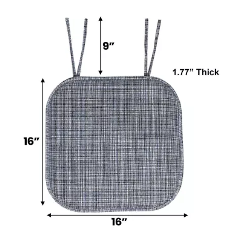 Sweet Home Collection™ Aria Memory Foam Non-Slip Chair Cushion with Ties