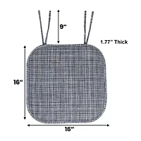 Sweet Home Collection™ Aria Memory Foam Non-Slip Chair Cushion with Ties